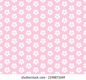 Cute simple seamless pattern with flowers. Vector illustration.