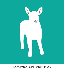 Cute simple sheep design for logo or wall decoration wallpaper