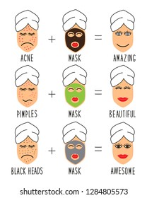 Cute and simple skincare tips for acne, pimples, black heads treatment