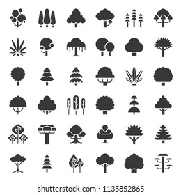 Cute simple tree and plant icon