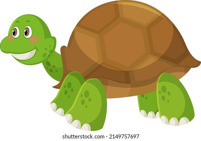 Cute Simple Turtle Cartoon On White Stock Vector (Royalty Free ...