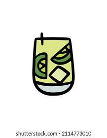 Cute and simple vector cocktail drawings