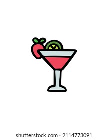 Cute and simple vector cocktail drawings