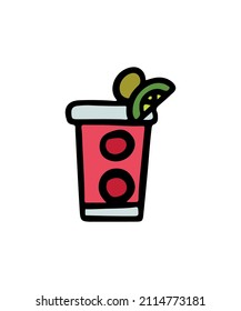 Cute and simple vector cocktail drawings