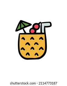 Cute and simple vector cocktail drawings