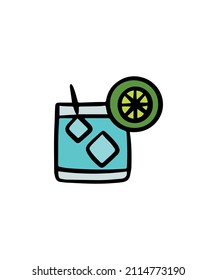 Cute and simple vector cocktail drawings