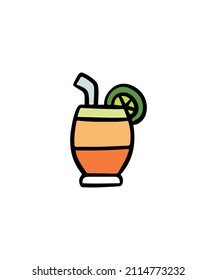 Cute und einfache Vektorcocktailzeichnungen