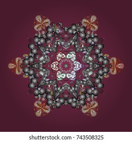 Cute, simple vector snowflakes for postcard and poster graphic design for textile, wrapping paper, hand drawn style christmas winter backgrounds. Vector design. Winter doodles hand drawn snowflake.