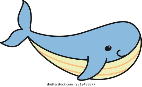 Ilustración de ballenas simple y simple