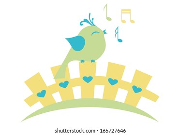 Cute  singing bird