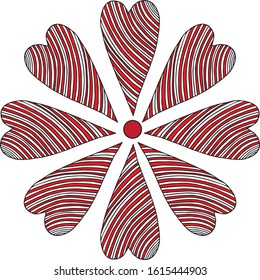 Cute single flower. Vector illustration drawn by hand for children's clothing, poster, textile, fabric, greeting card, cover. Scandinavian style