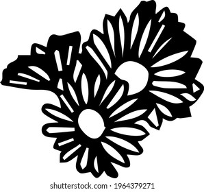 Cute single hand drawn floral elements. Doodle vector illustration for wedding design, logo and greeting card.