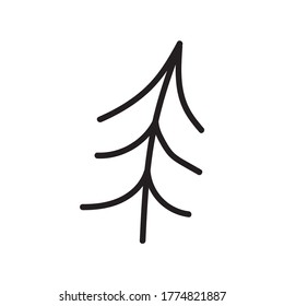 Cute single hand drawn herbal elements. Doodle vector illustration for wedding design, logo and greeting card. Traditional hand drawn spring flowers in ink style.