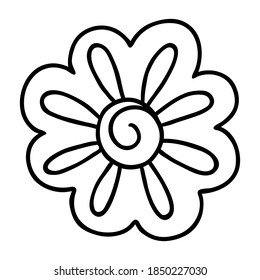 Cute single hand drawn herbal element