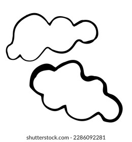 Cute single hand drawn summer set elements. Doodle vector illustration for wedding design, logo and greeting card.