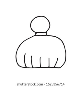 Cute single perfume bottle. Vector illustration drawn by hand for clothing, poster, textile, fabric, greeting card,  cover, decoupage. Scandinavian style.