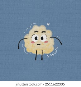 Cute single popcorn ilustration for you