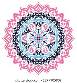 Símbolo curado de yoga de flor de un solo vector mandala