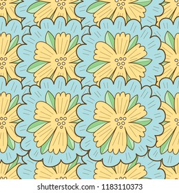 Cute siple flower semless pattern.