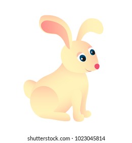 cute sitting rabbit or bunny. Pet and animal farm.