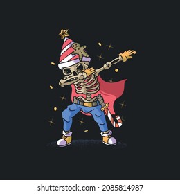 Cute Skeleton Birthday Dabbing Concept