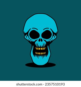 Cute skeleton character coloring illustration