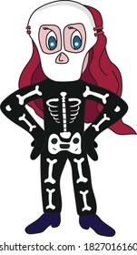 A cute Skeleton to scare halloween night