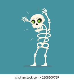 A cute skeleton scares everyone. From the collection.