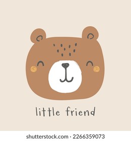 cute sketch bear, forest animal