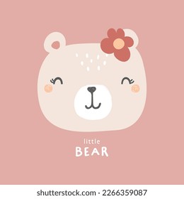 cute sketch bear, forest animal