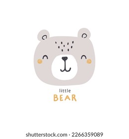 cute sketch bear, forest animal