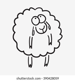 cute sketch doodle sheep