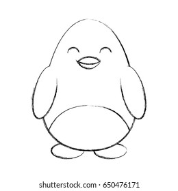 cute sketch draw penguin cartoon