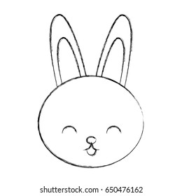 cute sketch draw rabbit cartoon