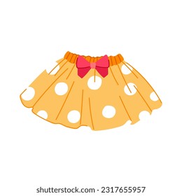 cute skirt baby cartoon. clothing clothes, kid garment cute skirt baby sign. isolated symbol vector illustration