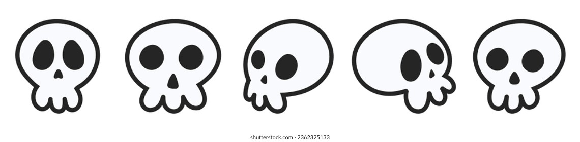 cute skull drawing spooky