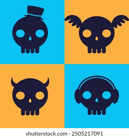 cute skull emoji to add to your design collection