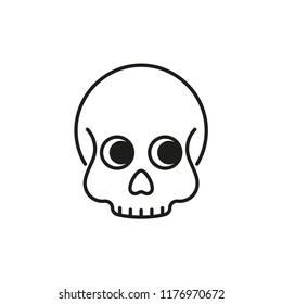 Cute skull icon. Vector