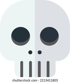 cute skull illustration in minimal style isolated on background