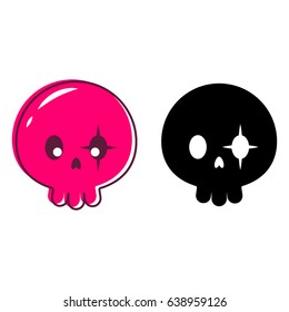 cute skull isolated vector illustration