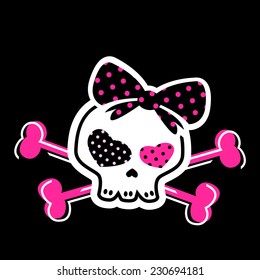 Cute Skull On Crossbones