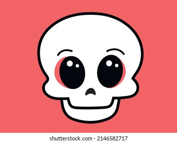 cute skull on light background