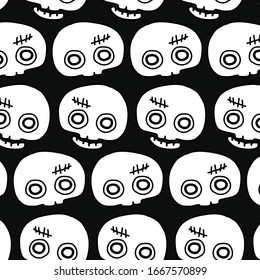 
cute skull  pattern  background
vector eps.10