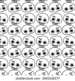 Cute Skull  pattern design  vector eps.10