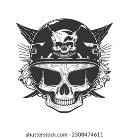 Cute skull rider. Skull helmet for ladies