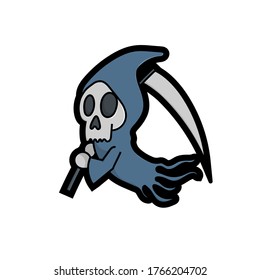 Cute skull ripper for halloween illustration good for sticker, cartoon, print, t shirt design, illustration, drawings