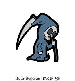 Cute skull ripper for halloween illustration good for sticker, cartoon, print, t shirt design, illustration, drawings