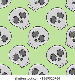cute skull seamless background print. Great for summer vintage fabric, scrapbooking, wallpaper, giftwrap. repeat pattern background design