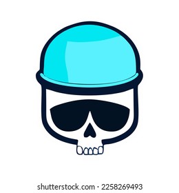 Cute skull sticker design. Great for souvenir design. Kawai sticker eps.