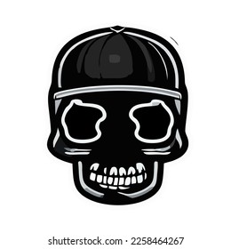 Cute skull sticker design. Great for souvenir design. Kawai sticker eps.